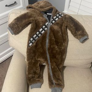 Gap Chewbacca Brown Fleece Hooded Coverall. 18-24 months